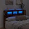 vidaXL Tête de Lit à LED, Tête de Cadre de Lit, Accessoire de Lit Double, Meuble de Chambre à Coucher Maison Intérieur, Chêne Fumé 160x18,5x103,5cm Bois d'Ingénierie