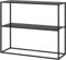 HOMCOM Konsolentisch, Flurtisch mit 2 Ebenen Sofatisch, Beistelltisch mit Kippschutz, Dekotisch für Wohnzimmer, Diele, Stahl, 90 x 30 x 75 cm, Schwarz