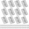 PATIKIL Small Butt Hinges 1 Inch, 12 Pack Mini Jewelry Box Hinge with Screw for Jewelry Wooden Boxes Cabinet Drawer Doors Gate, Silver
