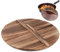 Wok Lid, 14 inch Natural Wooden Wok Cover, Anti-scalding Pot Lid, Replacement Round Pot Cover with Handle for Kitchen Camping Picnic,Wok Cover