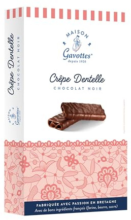 Maison Gavottes - kleine gefüllte Crêpes Dentelles mit Zarbitterschokolade 100g, Menge:1 Stück