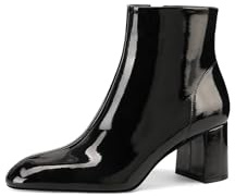 QUEEN HELENA Tronchetti Lucidi Stivaletti con Tacco Casual Donna K3477