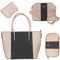 MOBUTOFU Damen PU Handtaschen Set Elegante Umhängetasche Und Tragetasche Golden Mini Geldbörse Für Alltag Shopping Und Reisen Stilvolles Accessoire Für Modebewusste Frauen