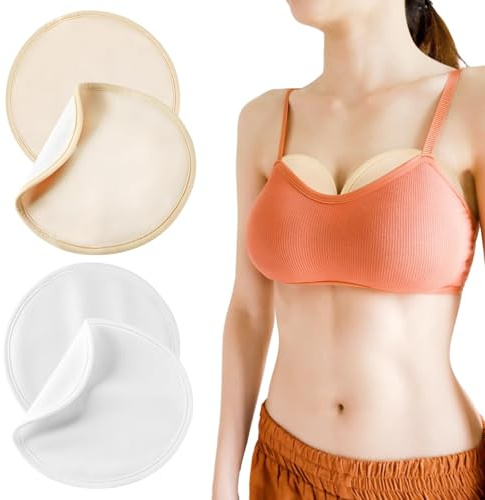 ktxaby 4 Stück Rizinusöl Packung für Brust,Weiß Khaki Rizinusöl Packung Wrap Wiederverwendbare Baumwoll Wickel für Die Brust Entspannung Schlaf Muskelentspannung (Ohne Öl Inklusive)