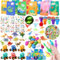DIYDEC 135 Stück Dino Party Mitgebsel Kindergeburstag, Dinosaur Party Gastgeschenke Kinder Give Away Spielzeug Dinosauriereier Pinata Party Favor für Geburstag Party Geschenke Jungen