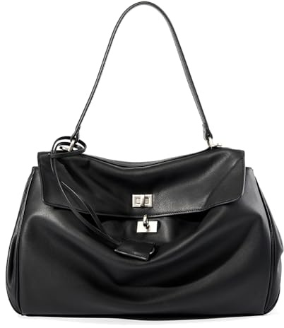 MOSAMHUA Glattes Kalbsleder Tote Bag Damen - Berufstasche mit Sicherheitsverschluss, Praktische Achselhöhle Umhängetasche für Büro/Reise (Strapazierfähig & Stilvoll)