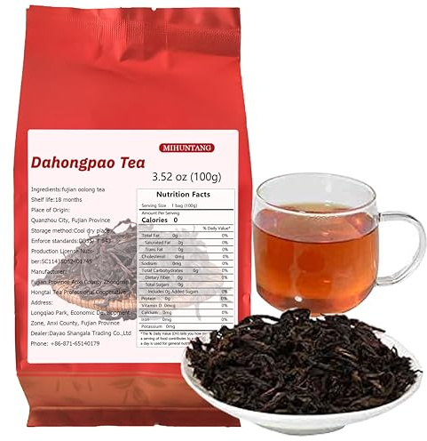 Da Hong Pao Thé Oolong Torréfié En Feuilles 100g Wuyi Dahongpao Grand Thé Oolong Robe Rouge Roche