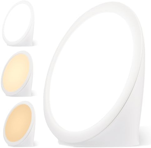 Tageslichtlampe 10000 Lux, Sonnenlicht Lampe mit 6 Timern, UV-freie LED Lichttherapielampe, Sonnenlampe, Daylight Lamp, Light Therapy Lamp für Zuhause und Büro, 3 Lichtfarben& 5 Helligkeitsstufen
