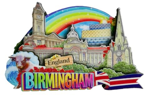 Birmingham England United Kingdom Refrigerator Magnet Travel Souvenir Fridge Decoration Magnetic Sticker Craft 3D