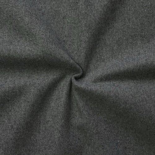 STOFFKONTOR Wollstoff Stoff Winter Basic - Meterware, Dunkel-Grau - zum Nähen von Mänteln, Jacken, Ponchos, Decken, Homeaccessoires uvm.