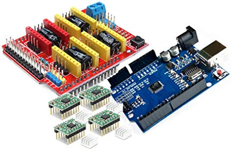 【3D printer kit】 CNC Shield V3.0 + Development Board + 4pcs Stepper motor controller A4988 with heat sink for 3D printer