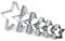 GWHOLE 6 Pcs Stainless Steel Star Cookie Cutters Set Plain Edge for Kids Christmas