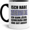 Abi-Tasse Isch Habe Abitur - Geschenk zum bestandenen Abitur/Schule/Gymnasium/Geschenkidee Abiturient - Innen & Henkel Schwarz