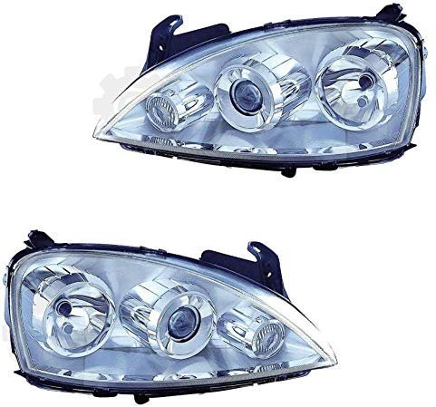 Halogen Scheinwerfer Set Corsa C 10.03-06.06 H7/H7 mit Motor