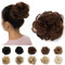 Silk-co Haarteil mit Gummiband, Dutt mit Haaren Gewellt Weich Dutt Haarteil mit Gummiband 25 g, Gelockt Haarverdickung Hair Extensions Messy Bun Hochsteckfrisuren Hellrotbraun & Dunkelbraun