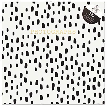 Tallon White with Black Spots 6x4 Photo Album Memo Slip in Holds 200 Photos