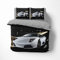 FEBE 3D Bettwäsche Lambo Bettbezug-Set 135x200 + Kissenbezug 80x80 cm Wendebettwäsche 2 Teilig mit Reißveschluss