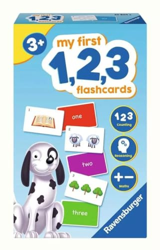 Ravensburger My First 1, 2, 3 Lernkartenspiel für Kinder ab 3 Jahren – ideal für frühes Lernen, Objekterkennung, Alphabet, Lesen und Rechtschreibung