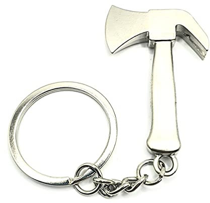 Stainless Steel Woodcutting Mini Axe Metal Keyring