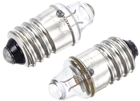 sourcing map E10 Screw Base Flashlight Bulbs DC 2.2V 0.25A Yellow Light Mini Lamps, Pack of 10
