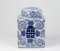 Fine Asianliving Chinesische Deckelvase Blau Weiß Porzellan Handbemalt Doppeltes Glück B16xT16xH22cm Chinesische ingwertopf chinesische vase mit Deckel asiatische Jingdezhen China Deko