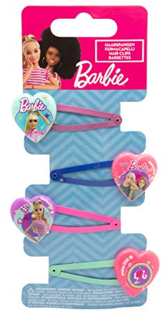 Joy Toy Barbie 4 Haarspangen auf backercard 5x15 cm