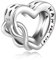 BIZK Ich liebe Dich Mutter Charm Anhänger für Armband 925 Sterling Silber Charm Bead Pendant Rosegold für Europäische Armbänder und Halsketten