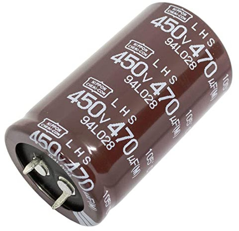 Condensatore Elko radiale 470µF 450V | Condensatore elettrolitico a scatto fino a 105°C | Condensatore elettrolitico 470uF da UCC