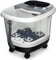 GYMAX Pediluvio Idromassaggio Elettrico con Funzione di temporizzazione, Massaggiatore Piedi con Idromassaggio Plantare e Riscaldamento dell’Acqua, 44x36x36 cm (Grigio)