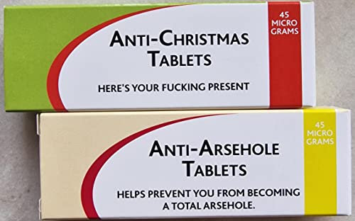Christmas Fun Secret Santa Party Humbug Joke Prank Medication Pill box with a Arsehole thrown in