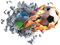 TOARTI 3D Wandtattoo Fußball,62x47cm,Durchbruch Wandaufkleber für Kinderzimmer Jungen,Bunte Fussball Wandbild,Wandtattoo Junge Teenager,Arena Mauer Tür-aufkleber Poster,Wand Deko für Jugendzimmer