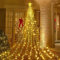 Christbaumbeleuchtung mit Sterne, 2M*9 198 LEDs Tannenbaum Lichterketten,Wasserdicht USB Weihnachtsbaum Lichterketten mit 8 Modi für Weihnachtsbaum, Fenster, Garten Dekor