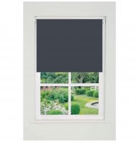 Plain Straight Edge Daylight Roller Blind (165cm Drop) 75cm Slate Grey