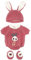 COSDOLL Puppenkleidung Hase für Babypuppen 40-45 cm, Puppen Kleidung für Puppen Jungen und Mädchen
