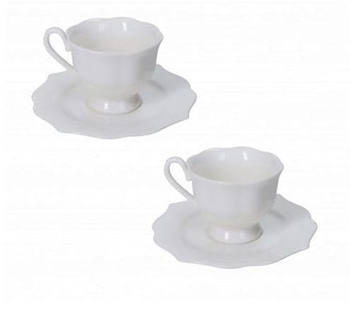 BRANDANI Queen set 2 tazze tè con piatto 52887