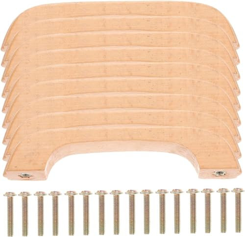 Leder-Türgriffe, Holz-Garderobengriffe, rustikale Türgriffe, Schrankgriffe, Schubladengriffe, verschiebbar, for Kommode, Schminktisch, Holzschublade, Buche, Barschrank, 8 Stück (Color : As Shown 1,