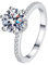 Homxi Sterling Silber 925 Damen,Engagement Trauringe 6 Zinken Solitär mit Zirkonia 8MM Silber Ringe Damen Gr 53(16.8)