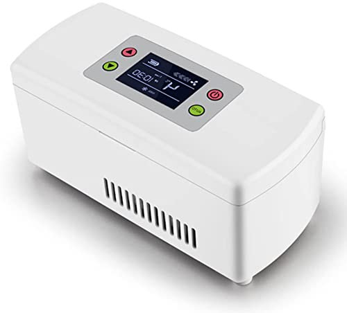 Réfrigérateur à Insuline, Portable Mini-Voiture Frigo, Batterie Au Lithium 10200 Mah, Contrôle Intelligent de La Température 2-18 ° C, Petite Boîte de Voyage pour Les Médicaments