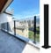 MM MELISEN Glasbalustradepfosten, Edelstahl 304 Glasgeländerpfosten für Stufen, Balkone, Treppen, Terrassen, Terrassentreppen. Es Kann Kein Handlauf Hinzugefügt Werden (80 cm-Mittelpfosten)