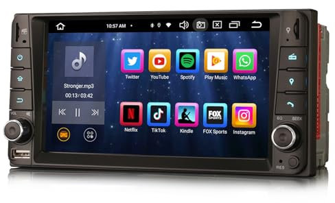 GONFEN Acht-Kern 7 Zoll Android 13 DAB+ Autoradio Für Toyota RAV4 Corolla Prado Hilux Vitz RunX 4Runner mit GPS Navi Apple CarPlay Android Auto 64GB ROM Bluetooth 5.0 DSP WiFi SWC OBD2 DVB-T2 USB DVR