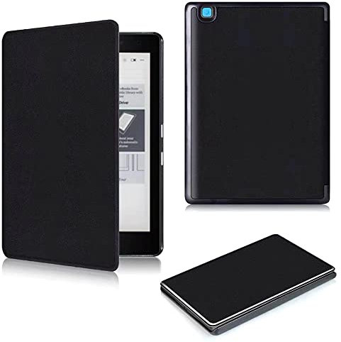 Custodia per Kobo Aura H2O Edition 2, cover per e-reader da 6,8 pollici, edizione 2017, in pelle sintetica di alta qualità, con funzione Sleep/Wake automatica, per Kobo Aura H2O Edition 2, colore nero