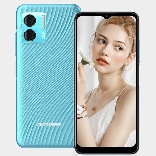 DOOGEE N50S Handy ohne vertrag, 9GB+128GB/TF 1TB Smartphone, 6.52 HD+ Display Handy, Android 13, Octa Core Prozessor, 20MP+8MP Kamera,Dual SIM 4G Handys, 4200mAh, Gesichtserkennung,GPS, OTG, Blau
