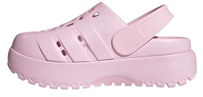 adidas Originals Women's Adilette Clog Platform Sandal, Clear Pink/Clear Pink/Clear Pink, 9 UK
