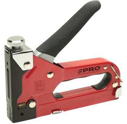 PRO Handtacker Koffer Set 4-tlg. inkl. 1500 Heftklammern (Typ T/U/I) 4 in 1 DIY Profi Tackerpistole für Holz, Stoffe, Tischlerei, Dekoration, Befestigung