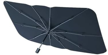 DAMDAM GO | Parasol de Coche Delantero Paraguas Plegable para la Mayoría de los Coches (125 x 68 cm)