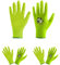 HANDLANDY 3 Pairs Kids Gardening Gloves for Age 2-13, Toddler Children Garden Yard Work Outdoor Playing Gloves, Rubber Coating, for Girls Boys Youth (Green, Size 2, Age 2-3)