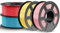 JAYO PETG Filament 1.75mm 4.4KG, PETG Starke Zähigkeit 3D Drucker Filament, 1.1 kg pro Spule, 4 Spulen, Mehrfarbig für Zitronengelb, Kirschblütenrosa, Himmelblau, Kirschrot