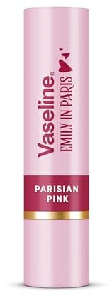 Vaseline LP Bálsamo Labial con Color | Emily Parisian Pink | 3g | Hidratación 24H con 9% Vaselina | Tono Rosa Intenso
