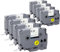 8x Yuanqimm TZe221 9mm Bänder Kompatible für Brother Tze-221 9mm Schriftband P-touch Tape Weiß für Brother P-touch H107b H105 H100r H100lb H100c E100 D400 D210 1280 1250 1010 1000, Schwarz auf Weiß