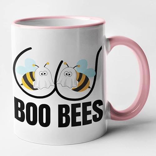 Boo Bees Funny Bee Boob Mug Gift (Pink)